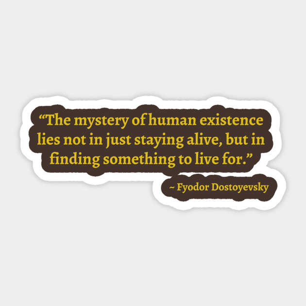 The mystery of human existence Sticker by cdclocks